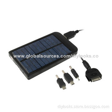 Refurbished Solar Energy Charger for iPhone/iPad/iPod Touch, MP3/MP4, Digital Camera